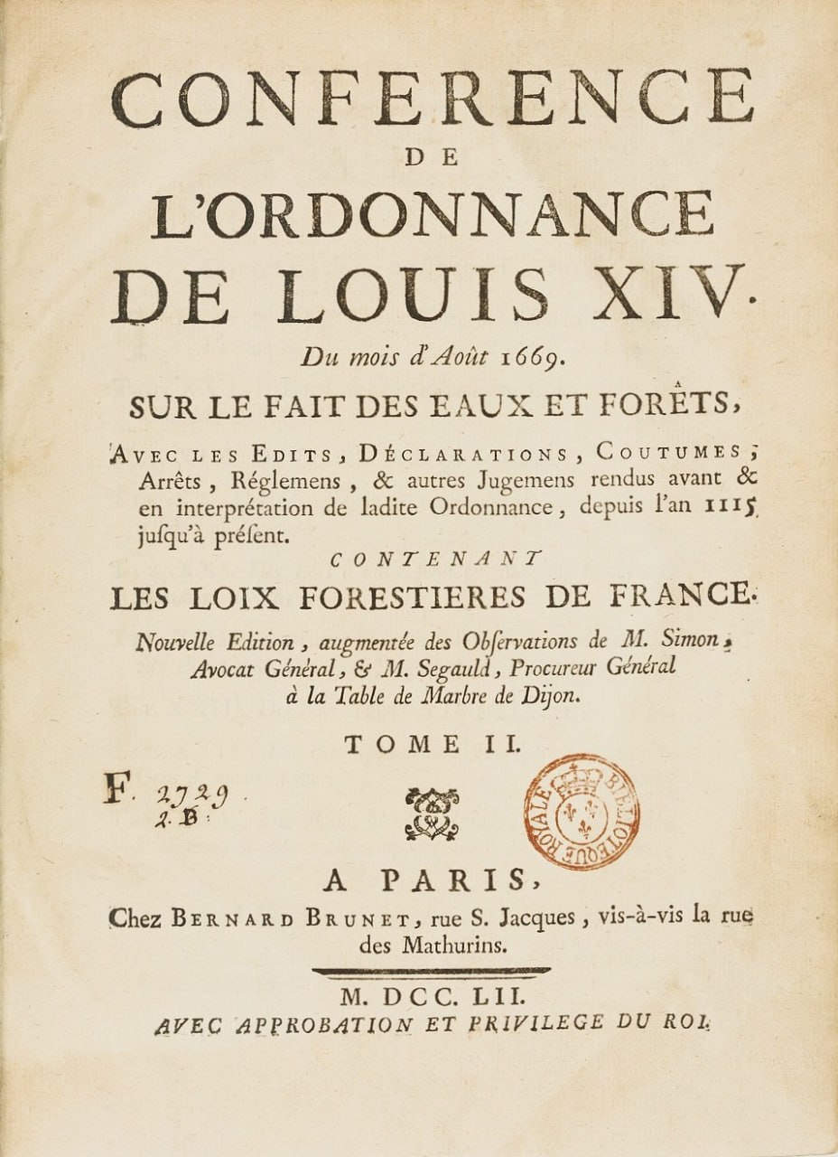 Historical Louis XIV forestry ordinance document